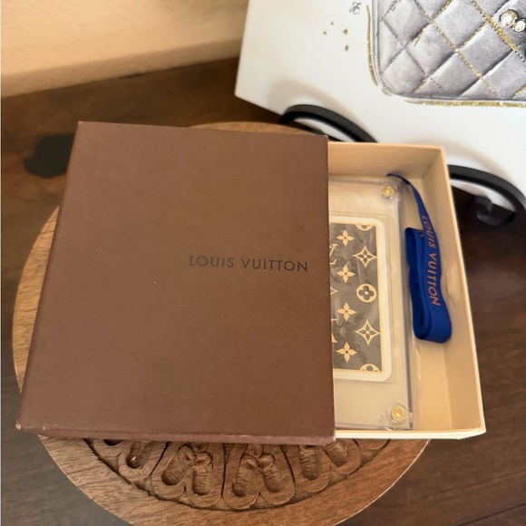 Louis Vuitton Accessories - Louis Vuitton Blue and Brown Monogram Card Holder with Box